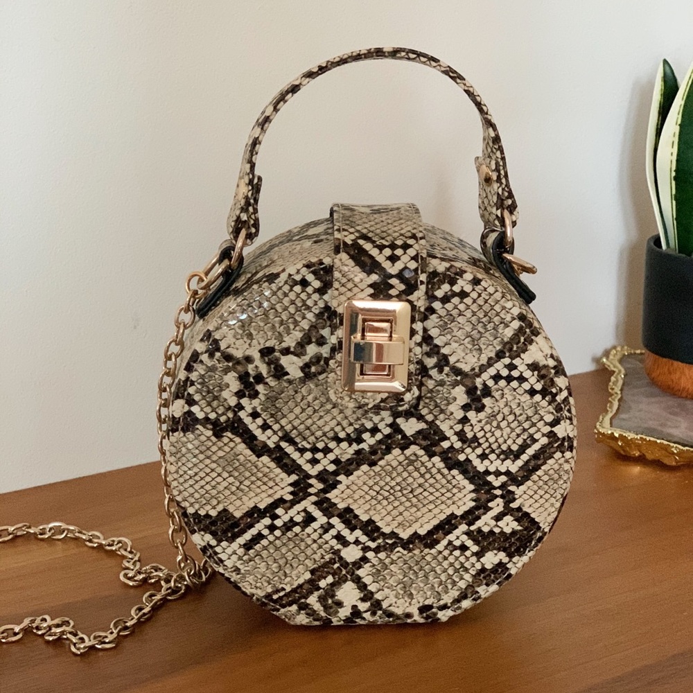 Zara snakeskin small crossbody bag